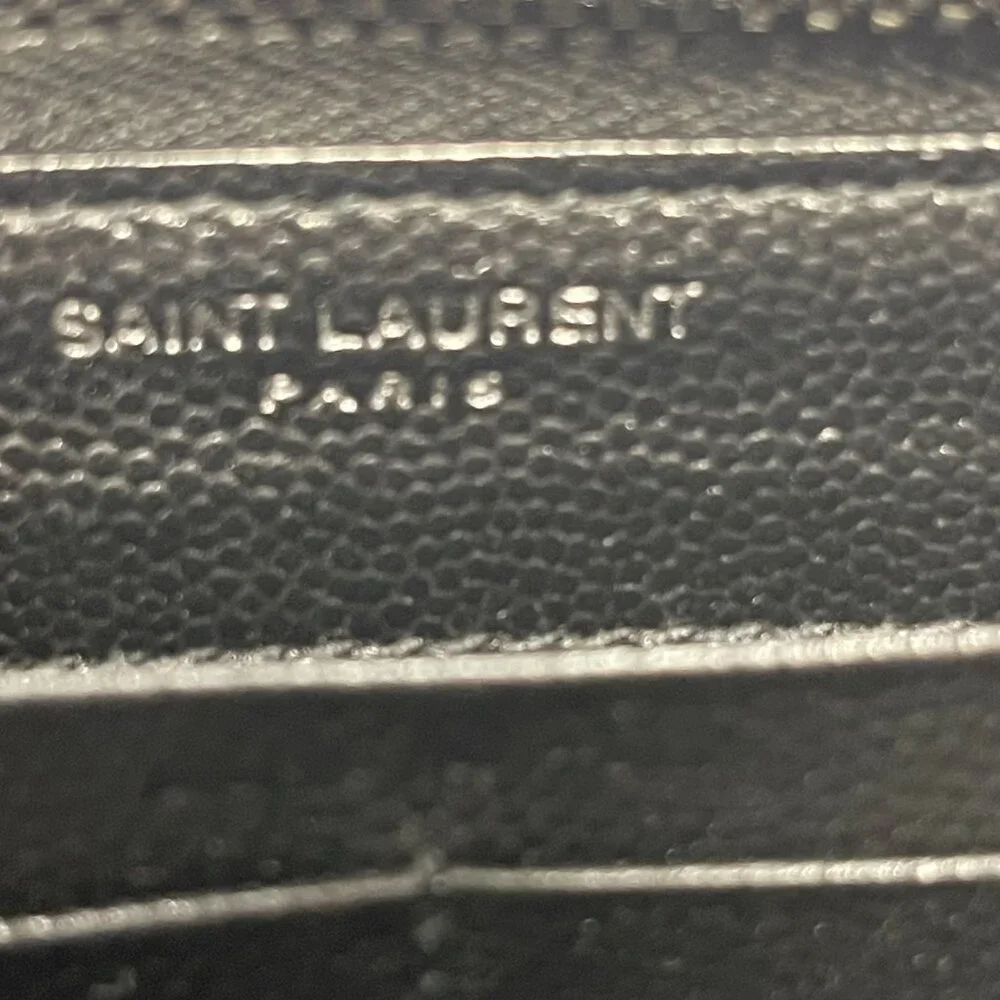 Saint Laurent 2021 Black Leather Continental Wallet - Preowned